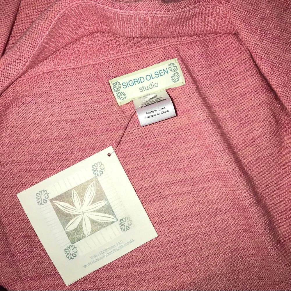 Sigrid Olsen Turtleneck Sleeveless Seeater Lightweight Poncho NWT - Picture 3 of 3